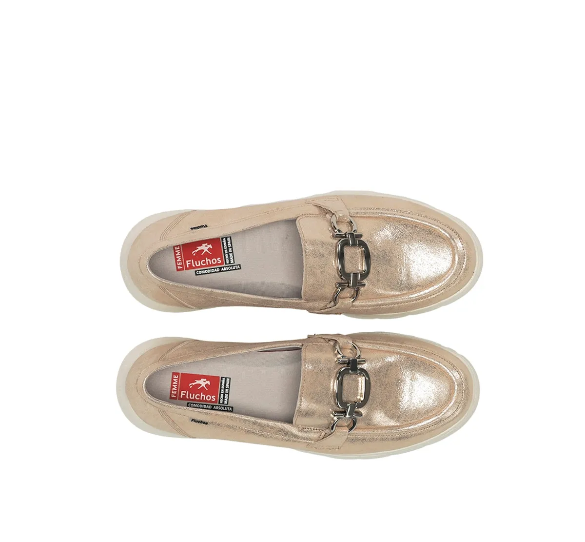 Fluchos Gladis F2282 mocassino donna oro