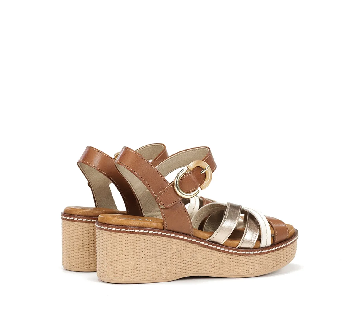 Fluchos Nido D9639 sandali donna marrone zeppa