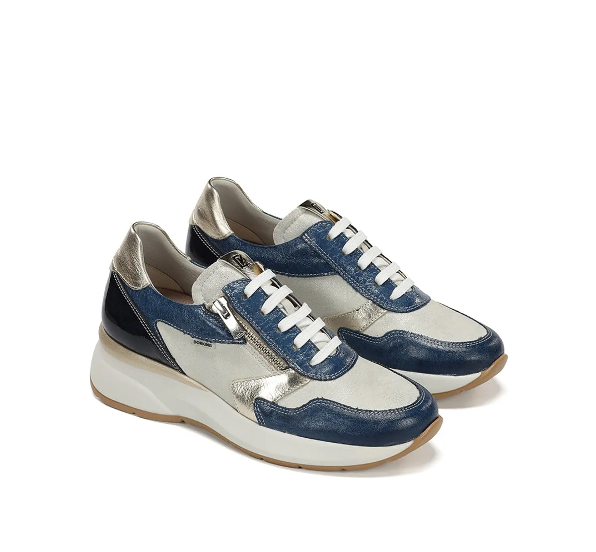 Fluchos Flix D9673 sneakers donna blu con zeppa
