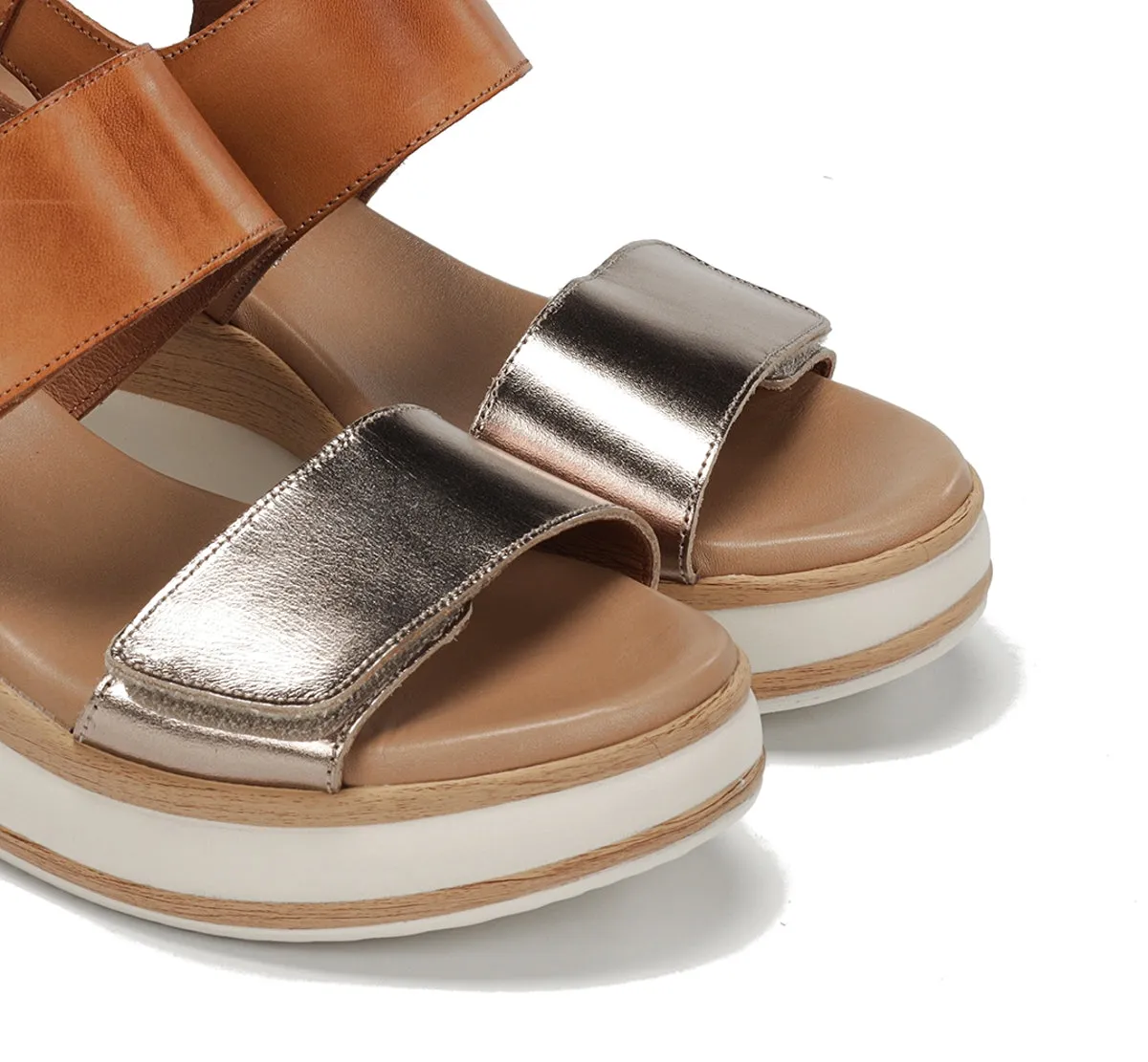 Fluchos Prince D9643 sandali donna marrone zeppa