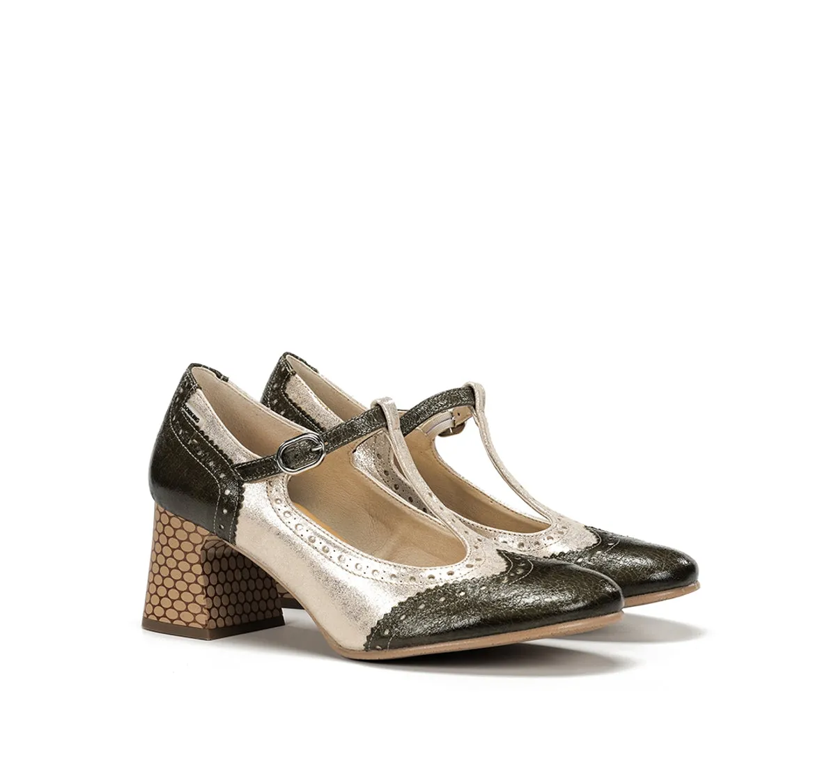 Dorking Daci D9677 scarpa donna verde tacco geometrico