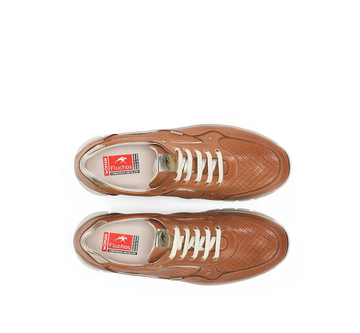 Fluchos Union F2175 sneakers marroni donna pianta ampia