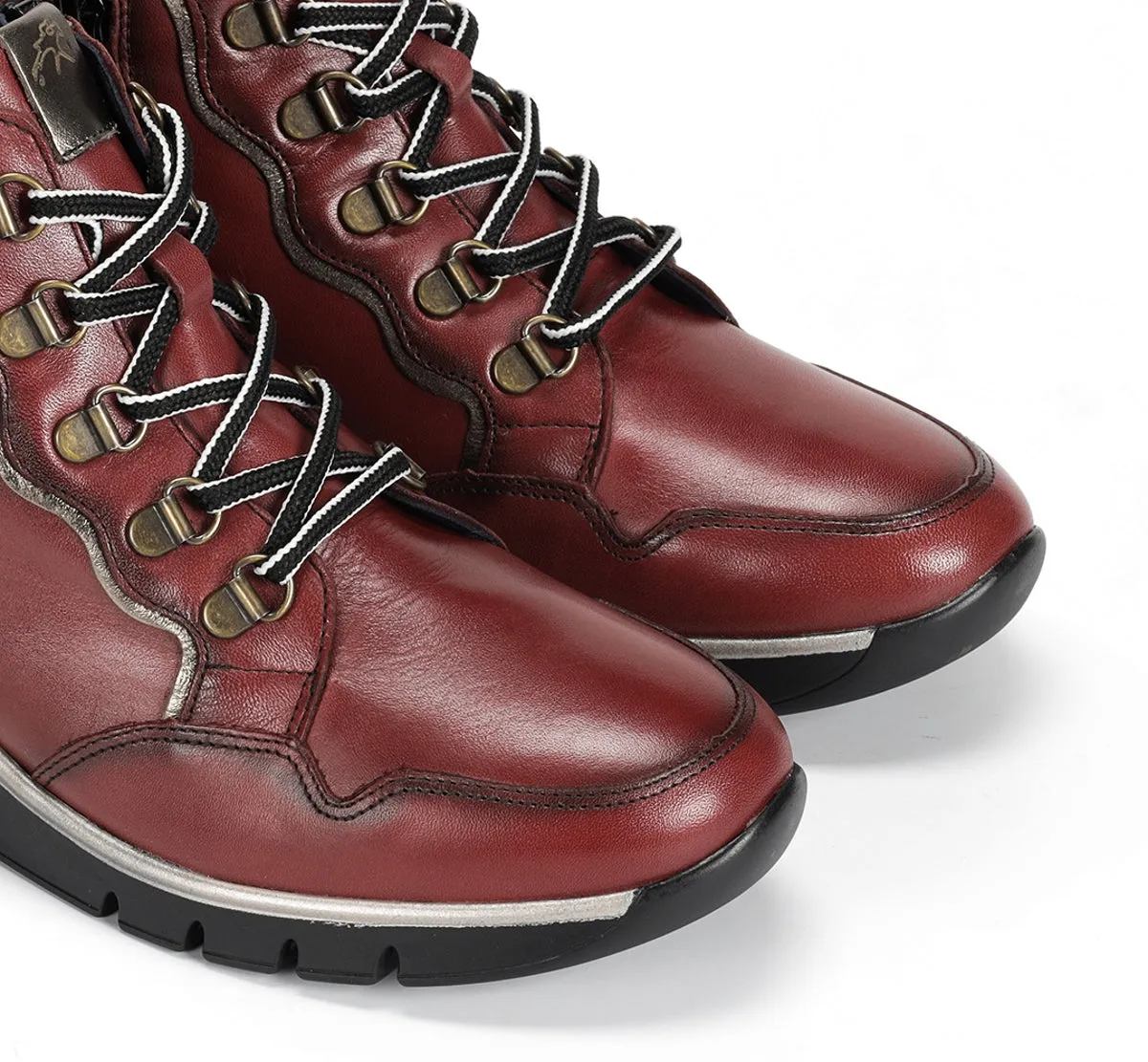 Fluchos Union F2073 stivaletti donna bordeaux pianta larga