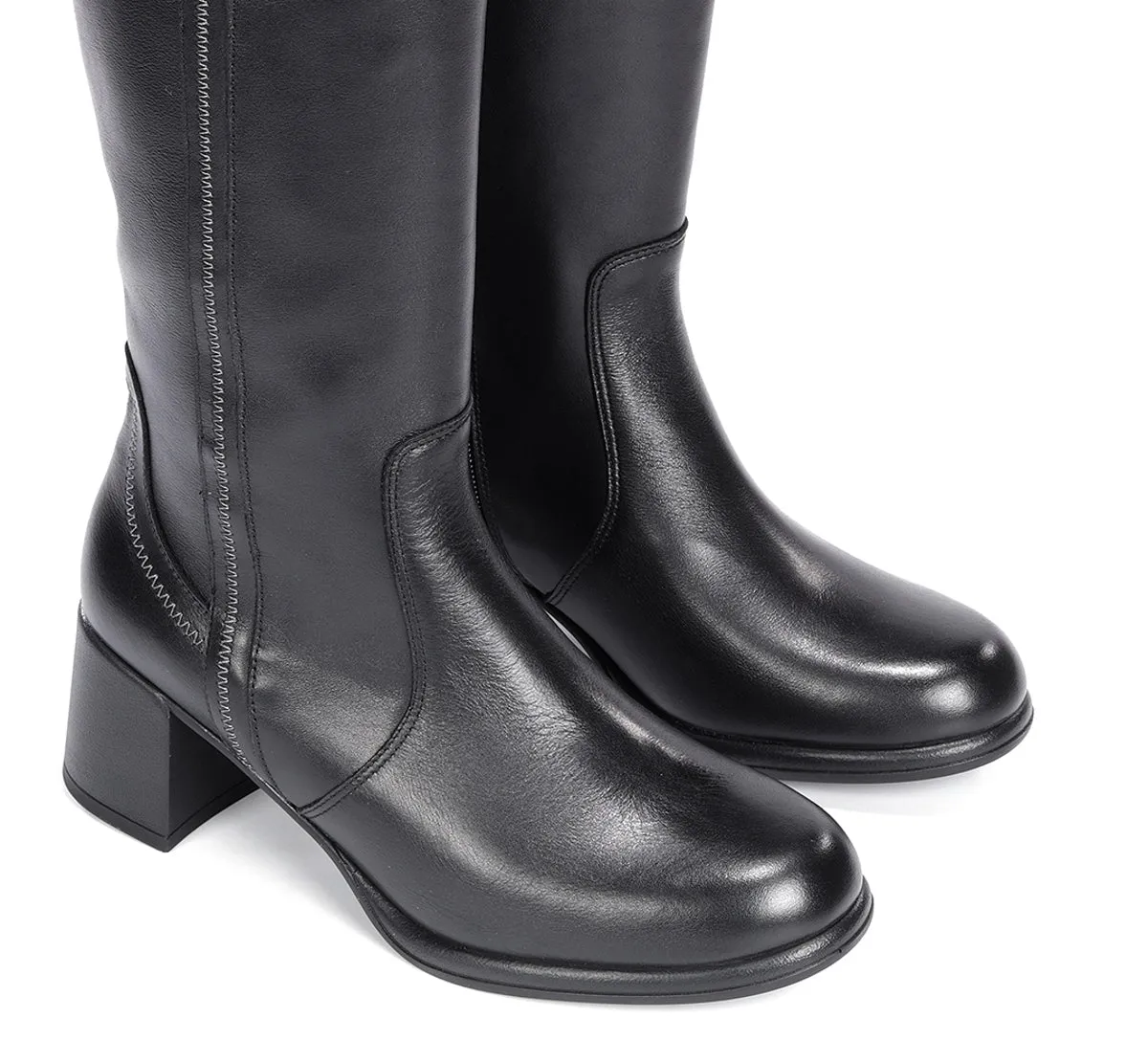 Fluchos Frixe D9820 tronchetti donna neri tacco