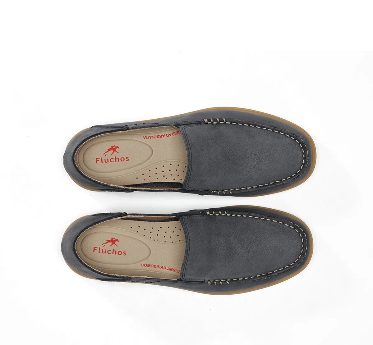 Fluchos Tribal F2193 mocassino uomo blu gomma