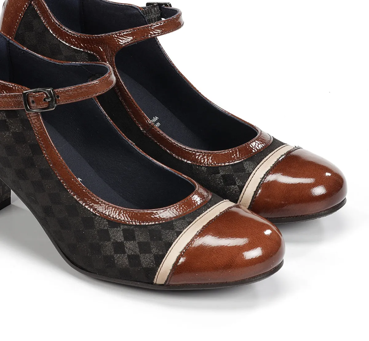 Dorking Rodin D8669 Scarpa Marrone Donna Fibbia Caviglia