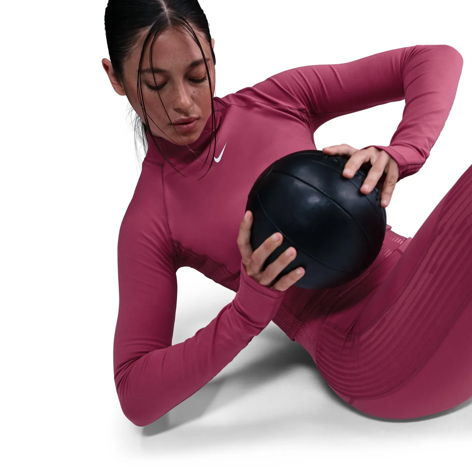 Nike Pro Dri-Fit maglia donna S Sweet Beet maniche lunghe