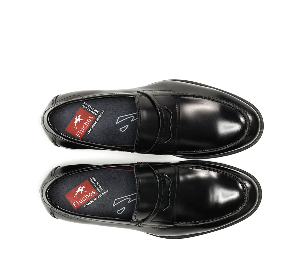 Fluchos Arthur F1933 mocassino uomo nero elegante