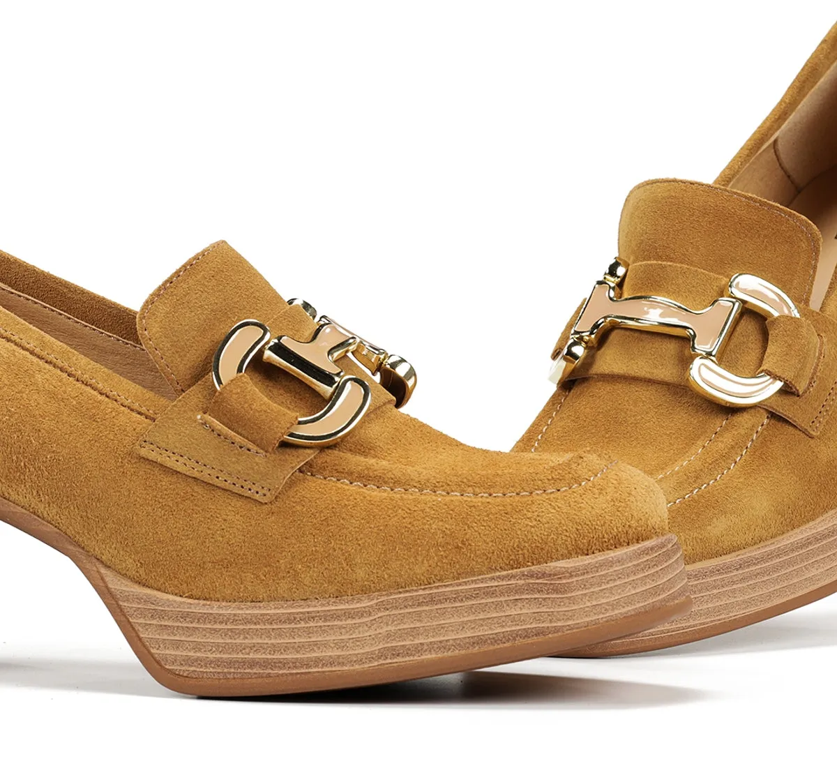 Fluchos Cristel D9232 mocassini donna marrone pelle