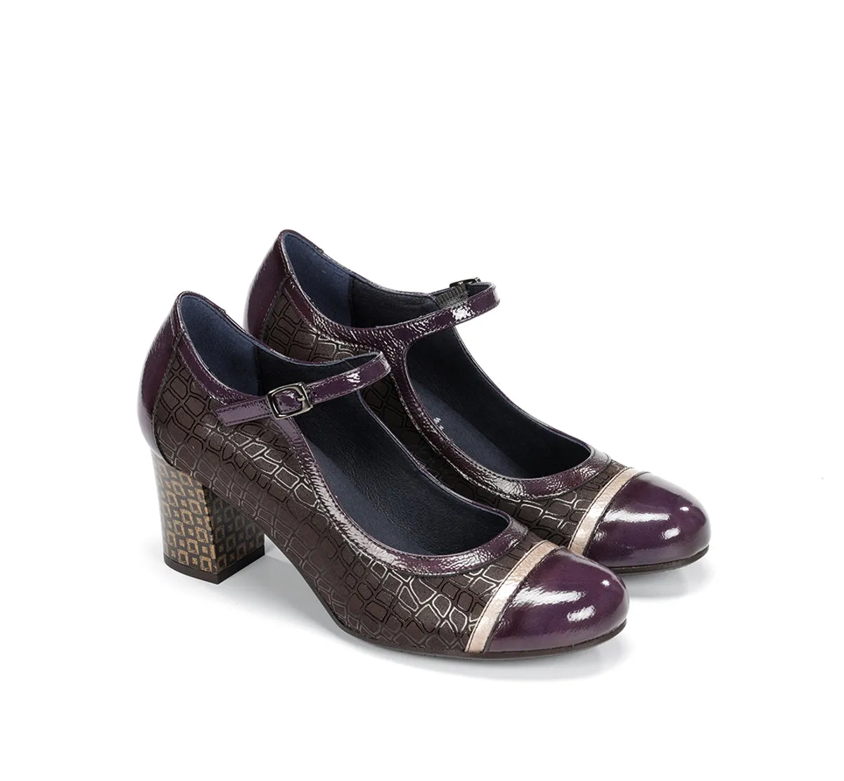 Dorking Rodin D8669 scarpe donna marrone fibbia