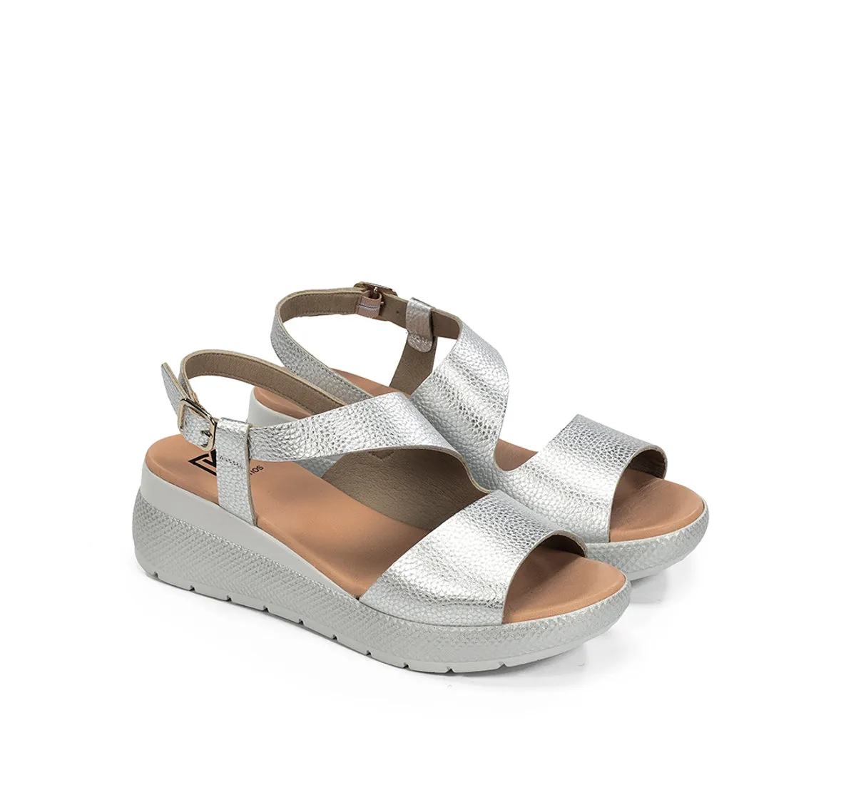 Dorking Ever D9495 sandali donna argento fibbia