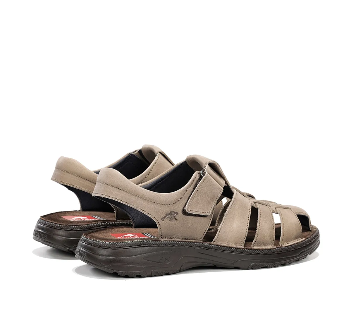 Fluchos Azores F2198 sandalo uomo taupe pianta larga