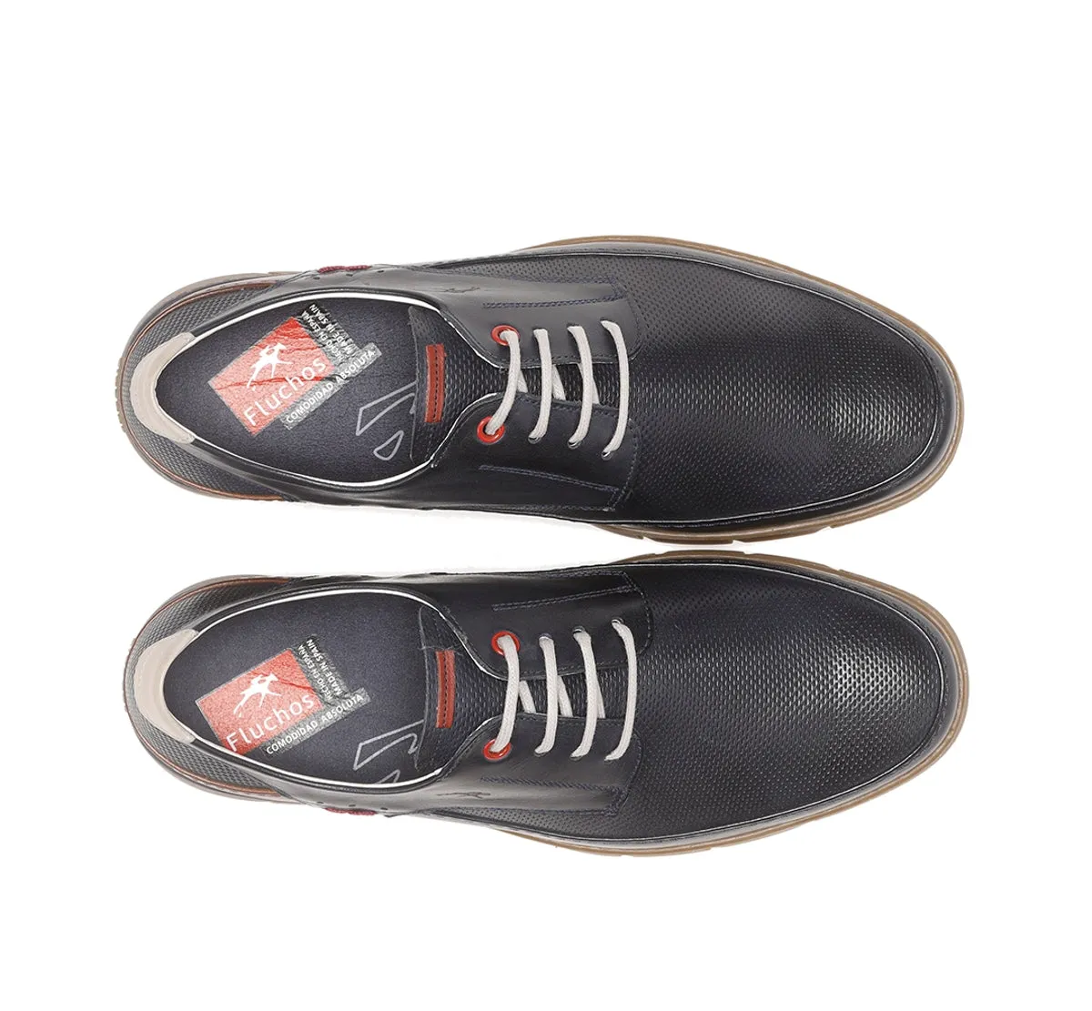 Fluchos Barry F1156 Scarpe Uomo Blu Allacciate Casual