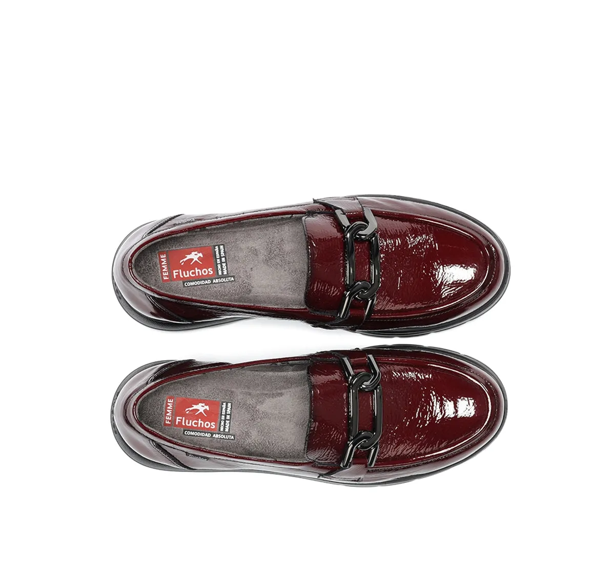 Fluchos Gladis F1794 mocassini donna rossi leggeri