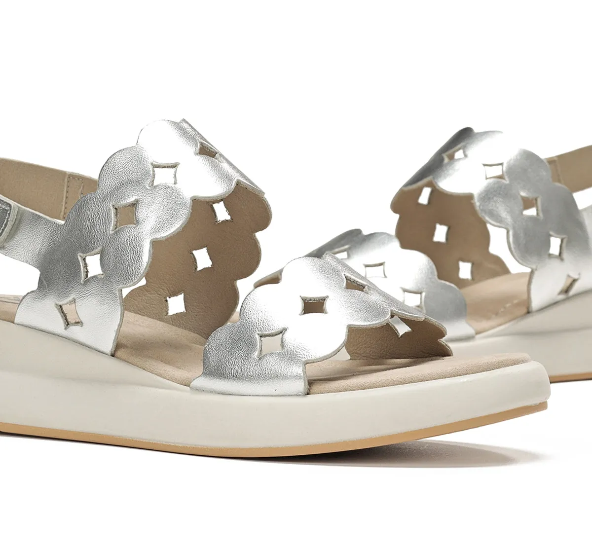 Dorking Slam D9291 sandali donna argento fibbia