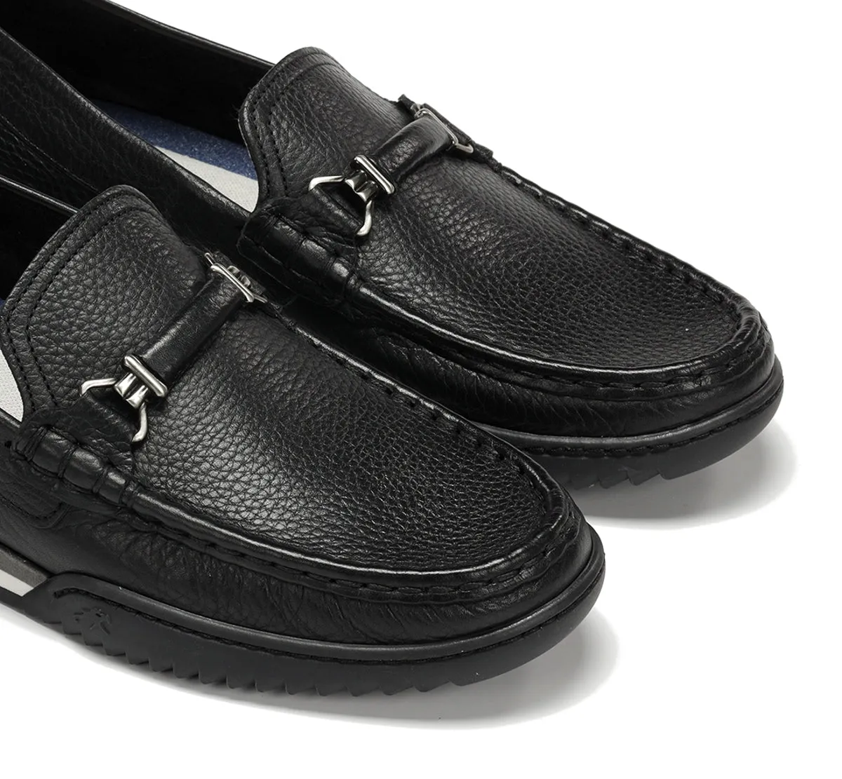 Fluchos Bruno F2433 mocassini uomo neri suola grip