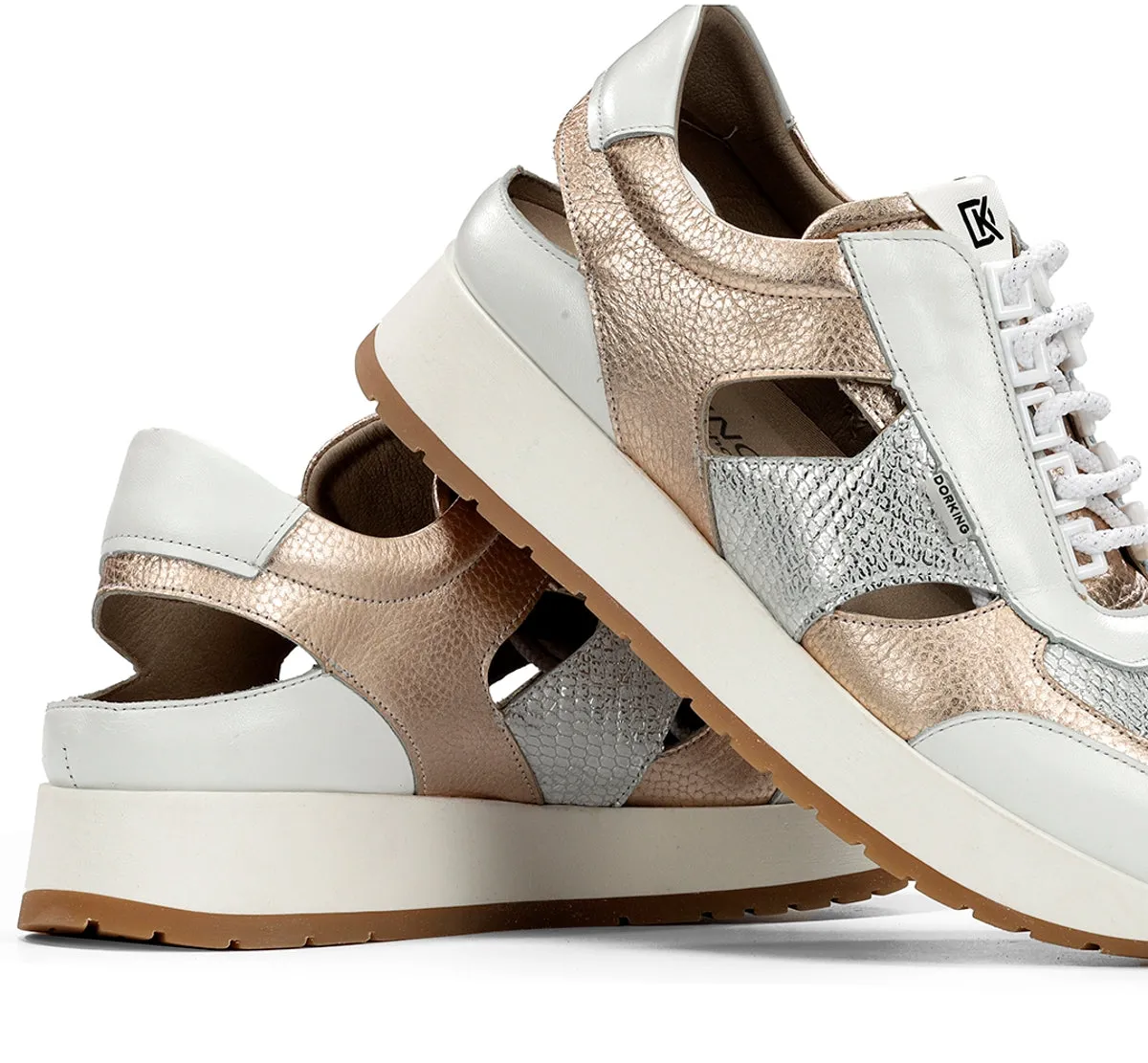 Fluchos Split D9475 sneakers oro donna platform