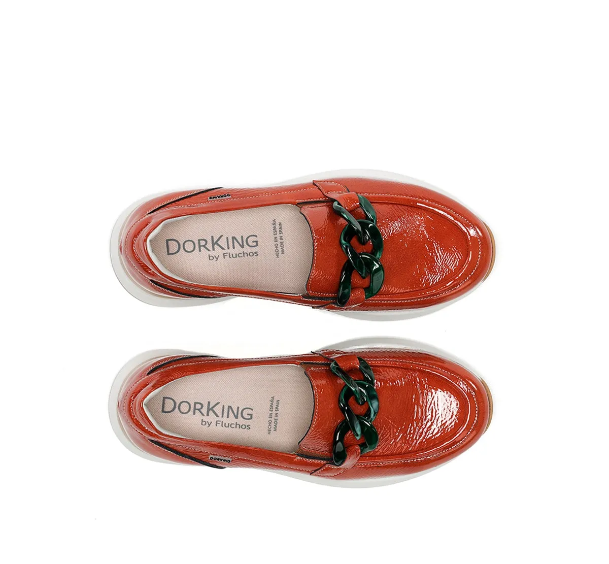 Dorking Flix D9671 mocassini donna arancioni zeppa