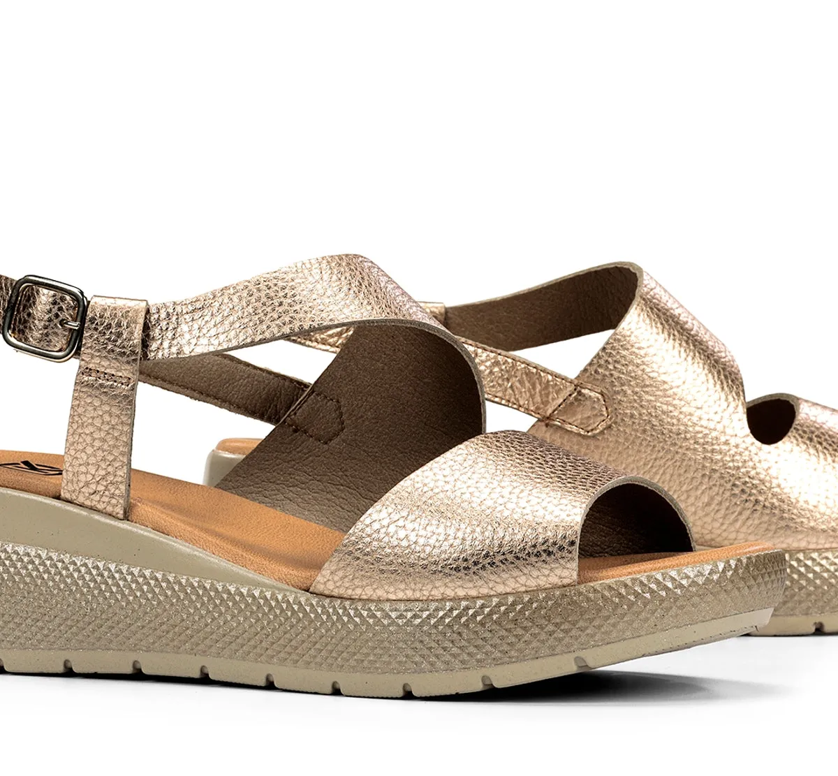 Dorking by Fluchos Ever D9495 sandali donna oro fibbia