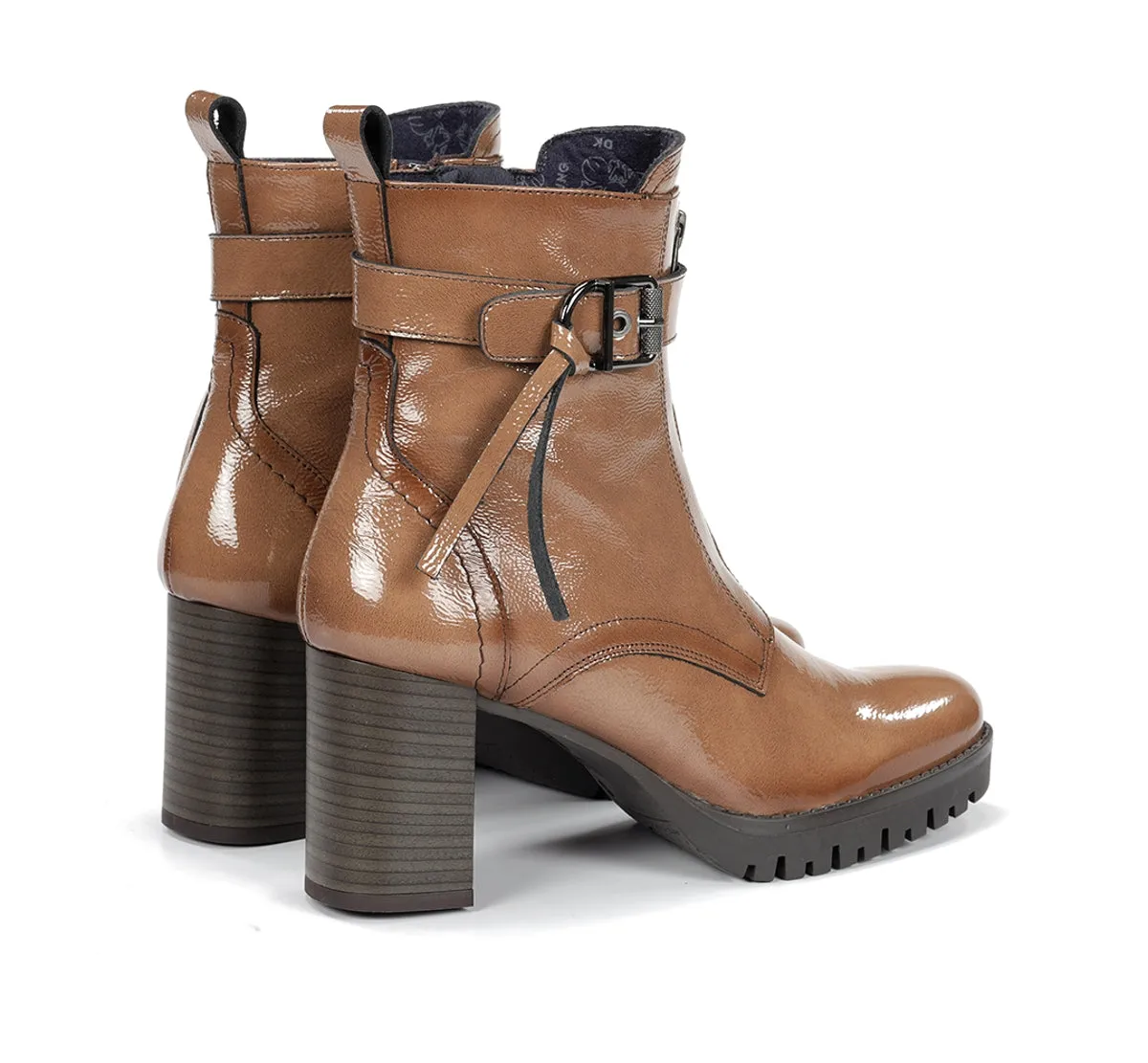 Dorking Evie D9163 stivaletti donna taupe plateau