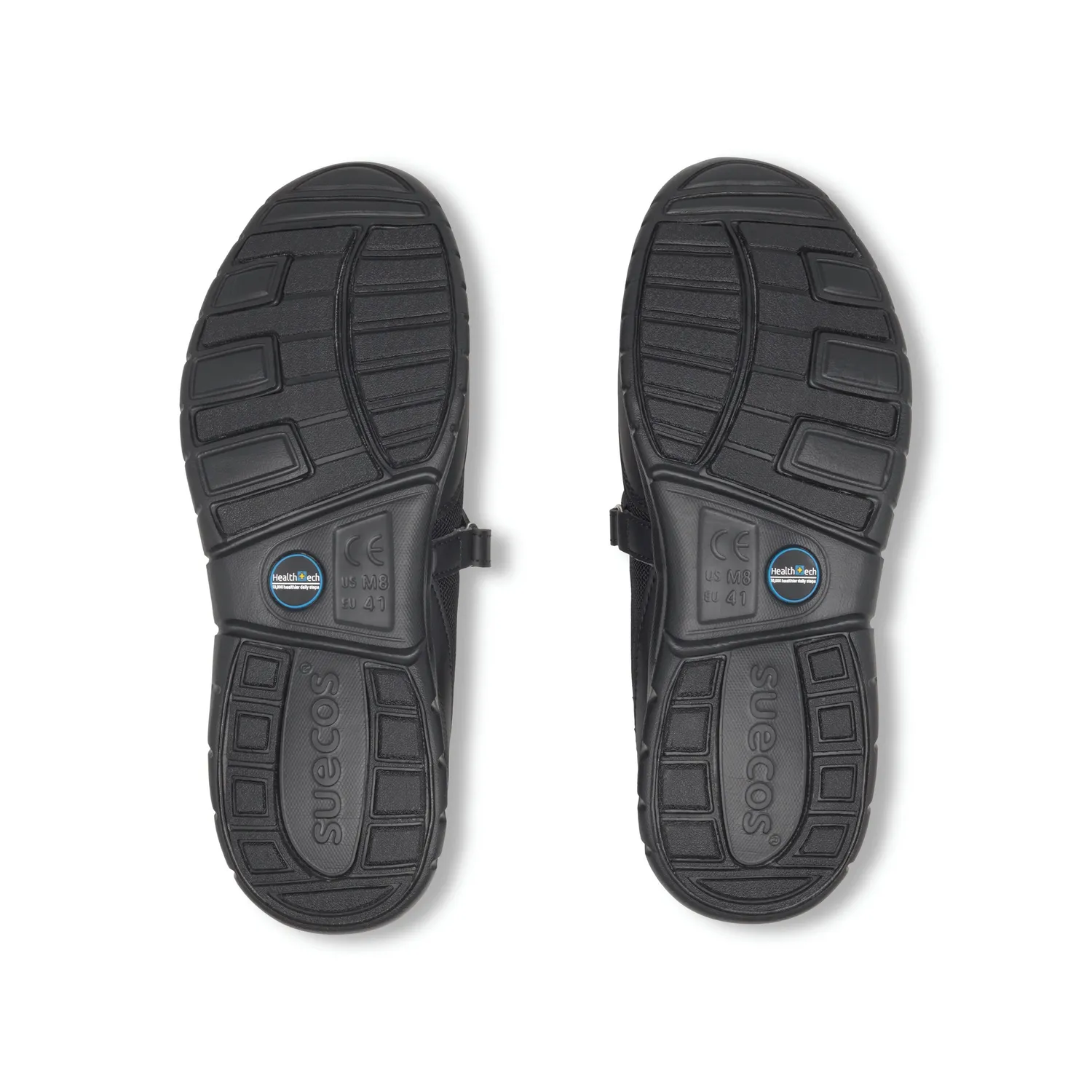Suecos Frida ballerine lavoro nere con velcro