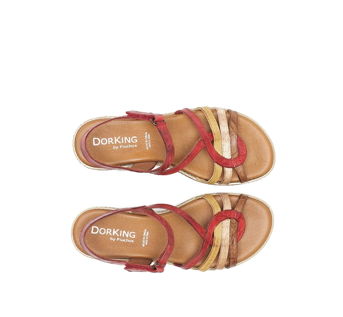 Fluchos Espe D9113 sandali donna rossi