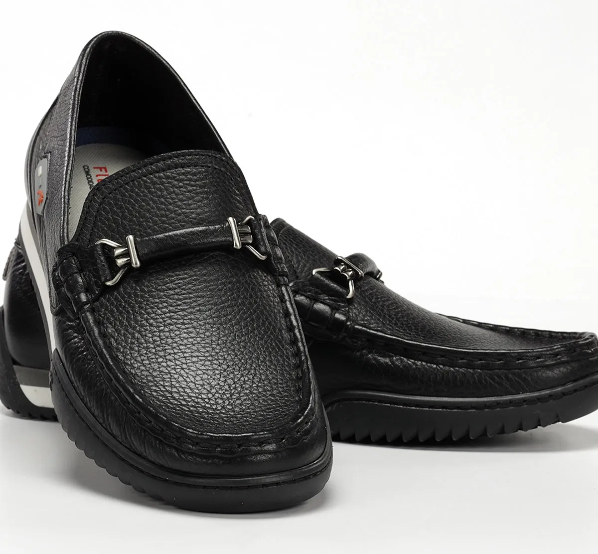 Fluchos Bruno F2433 mocassini uomo neri suola grip