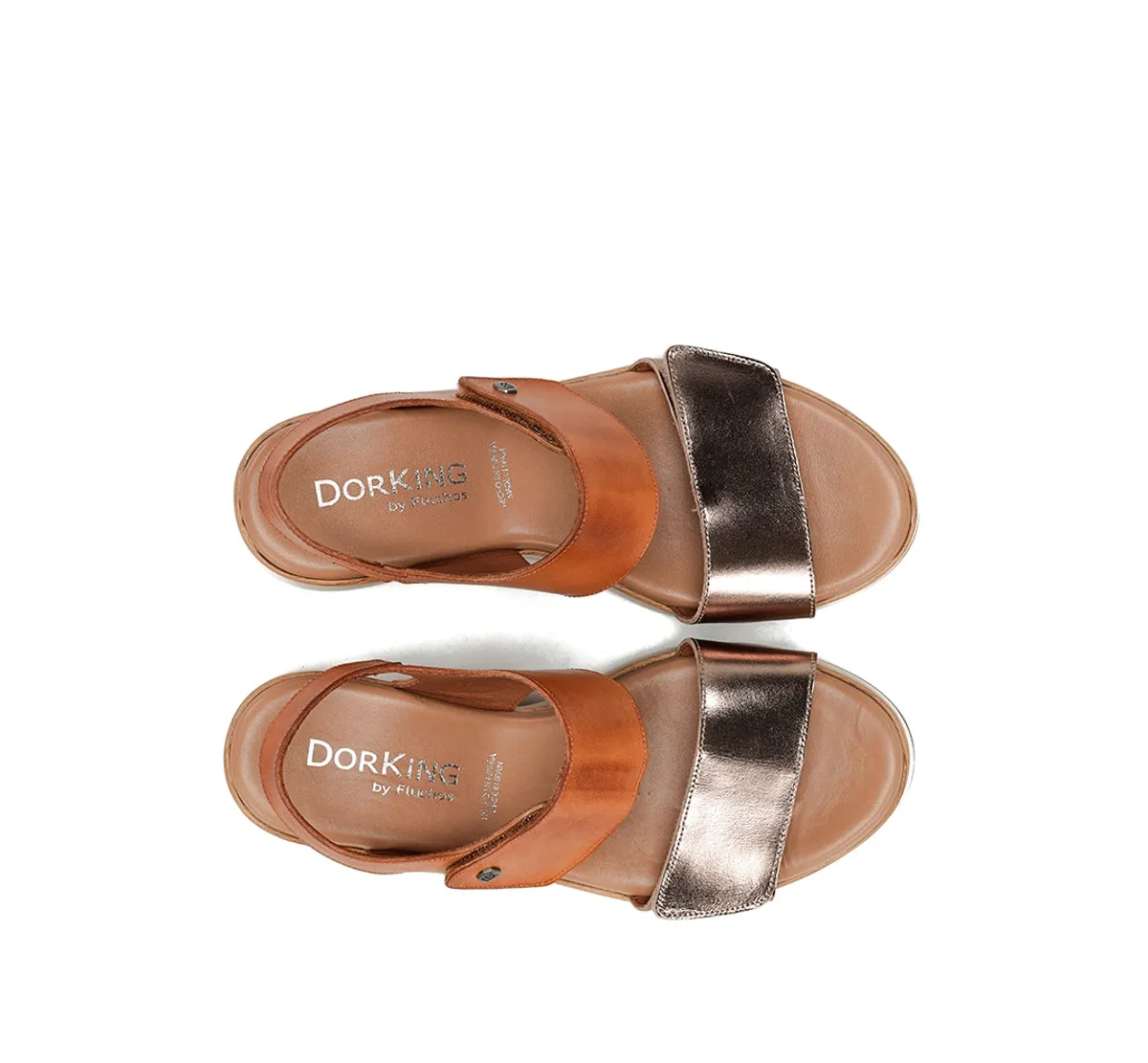 Fluchos Prince D9643 sandali donna marrone zeppa