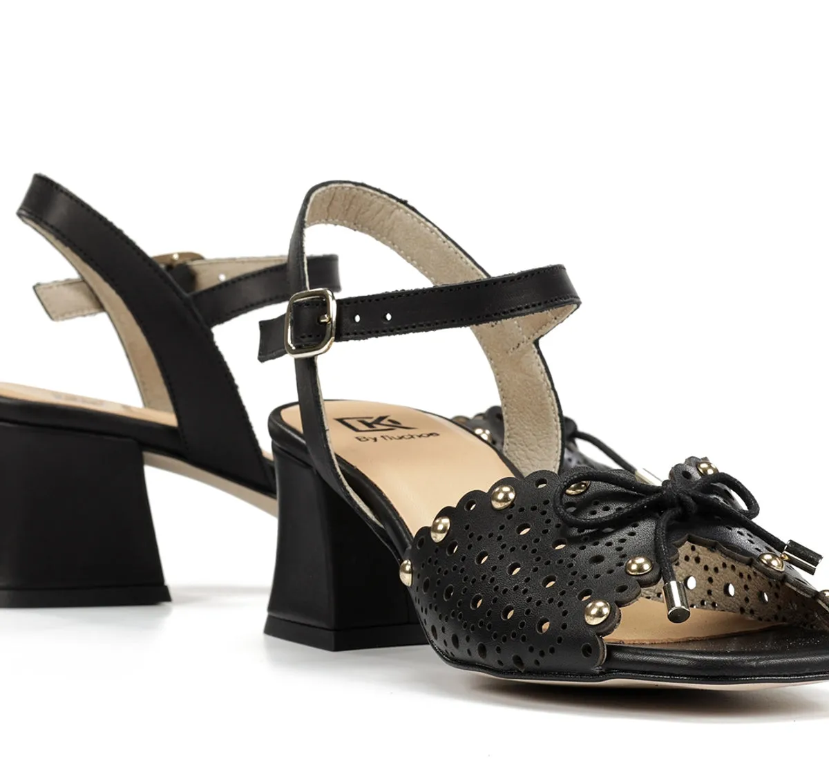 Fluchos LARUS D9457 sandali donna neri tacco largo