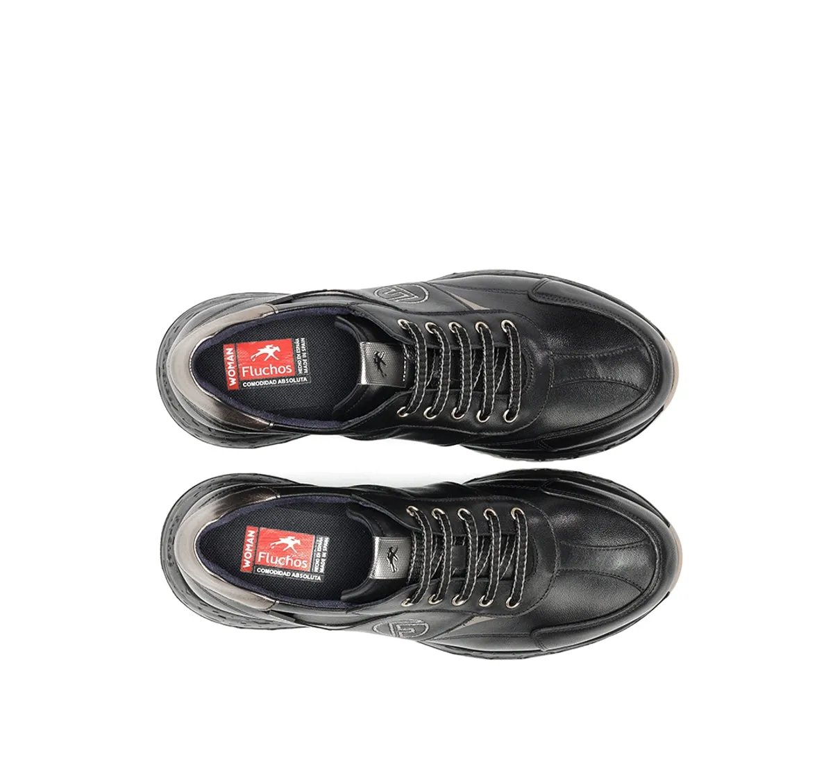 Fluchos Nexus F2309 sneakers donna nero pelle