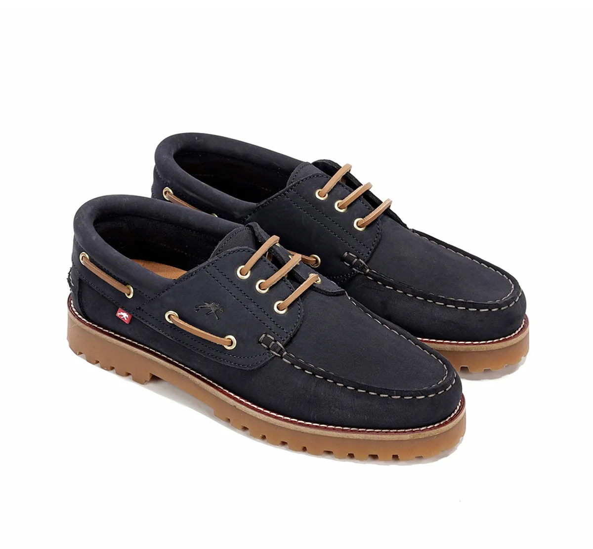 Fluchos Scott F0054 Scarpe Barca Uomo Blu Gomma