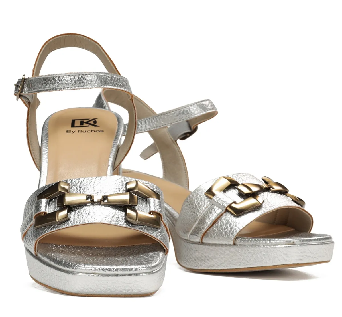 Fluchos Lyra D9253 sandali donna argento eleganti