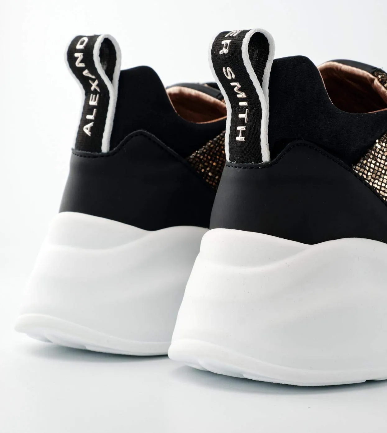 Alexander Smith London Eye sneakers donna gold plateau pelle