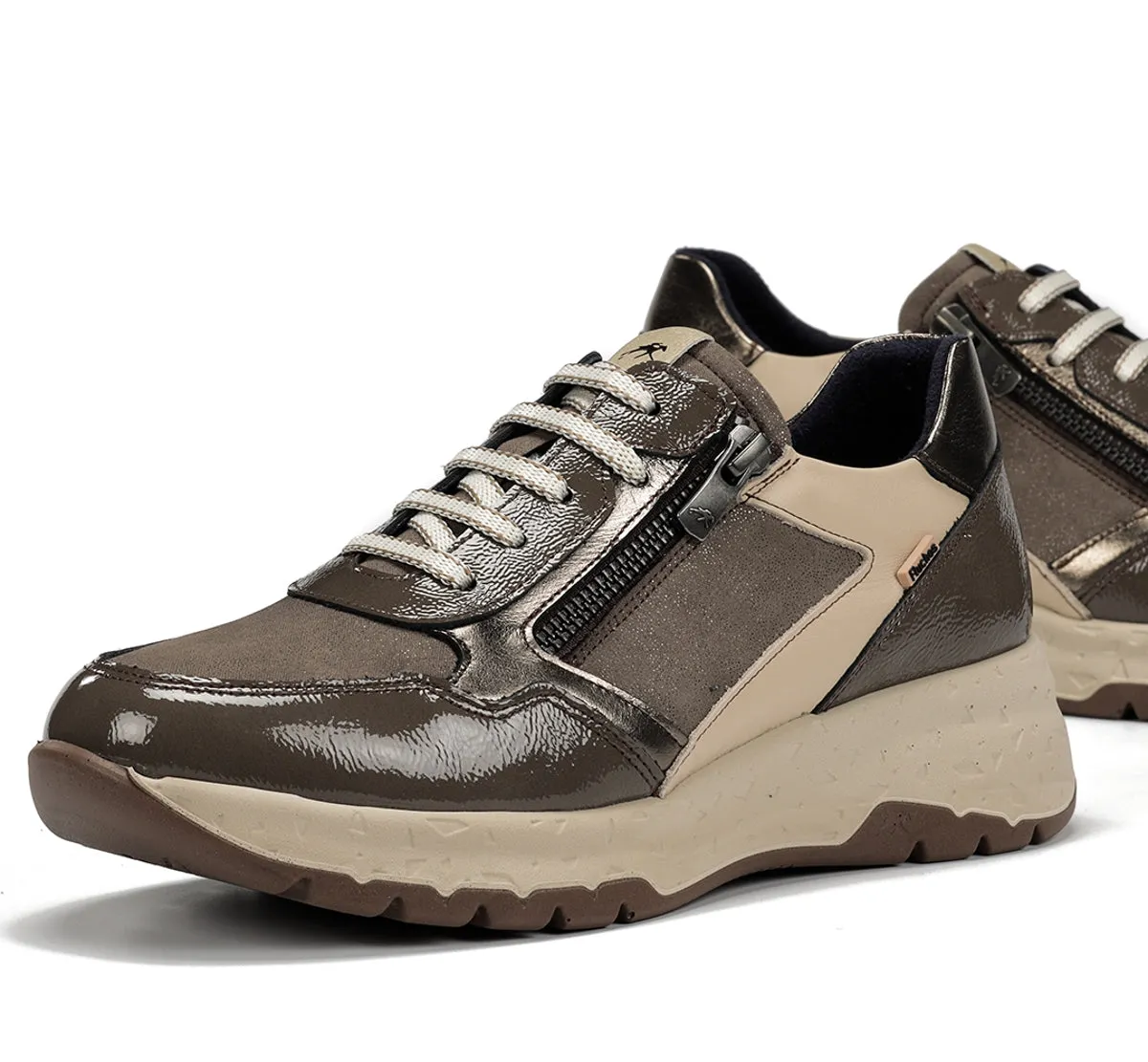 Fluchos Nexus F2308 Sneakers Taupe Donna Pelle