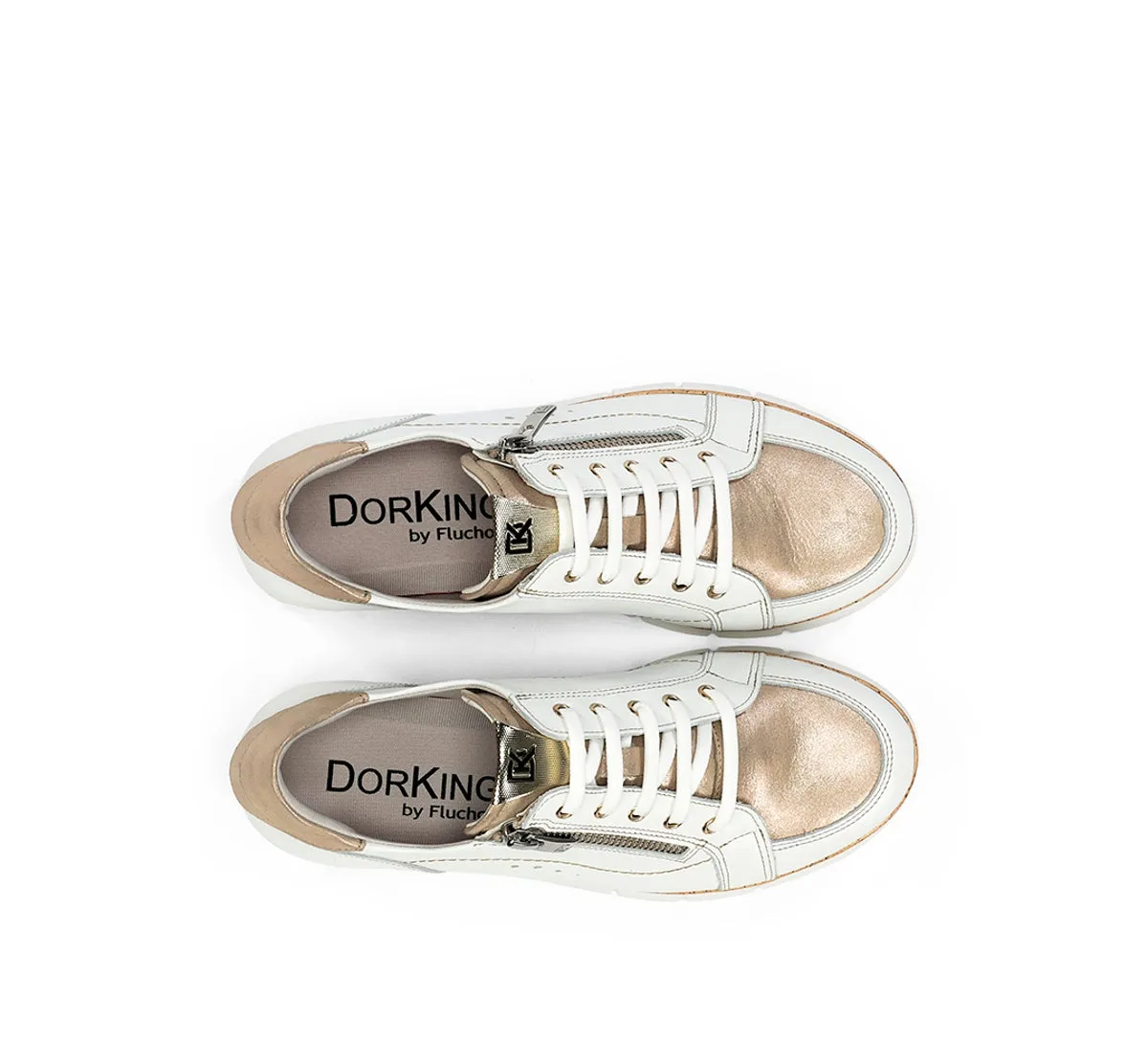 Dorking India D9301 sneakers donna oro dettaglio welt