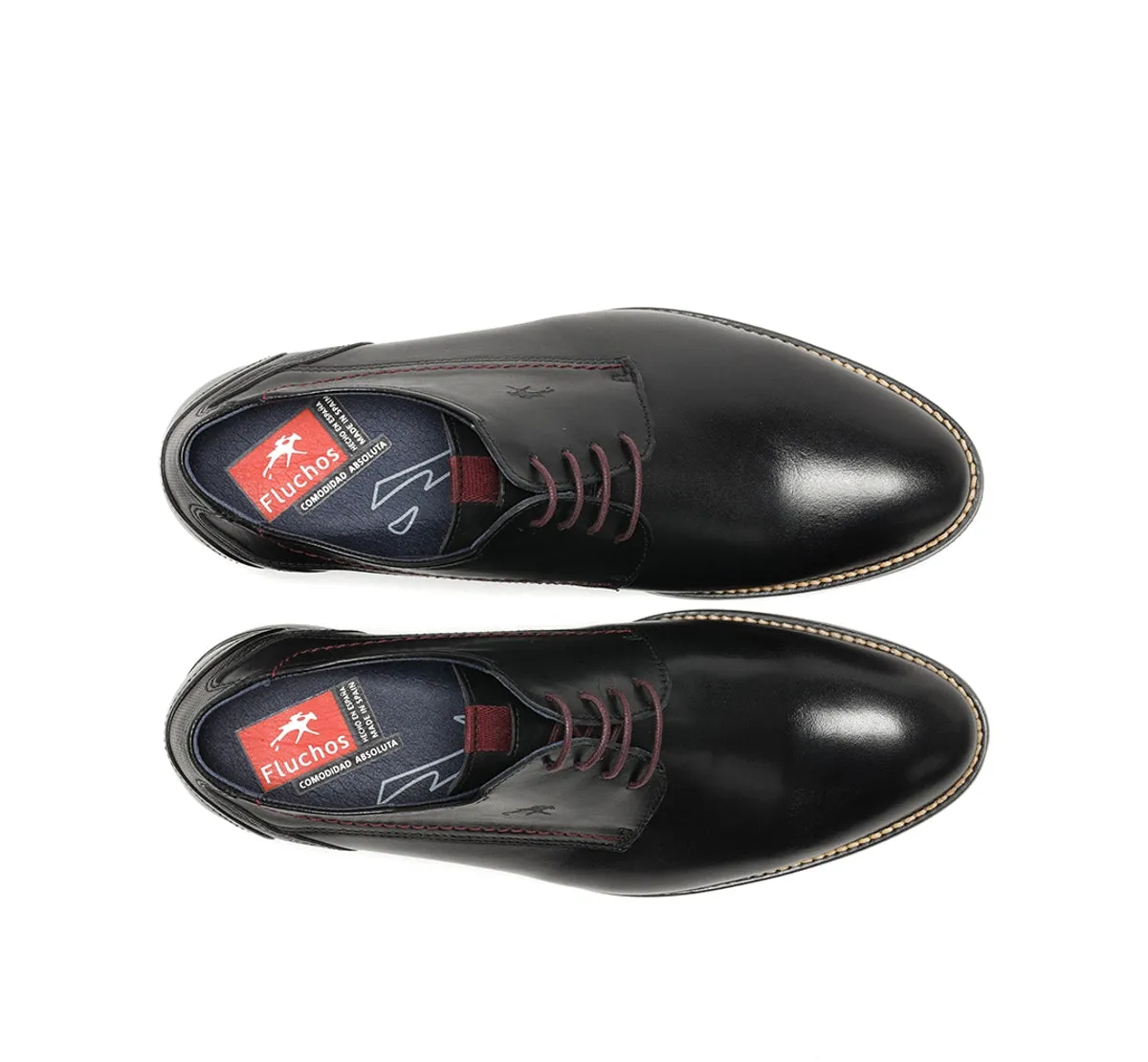Fluchos Theo F1629 scarpe uomo nere classiche