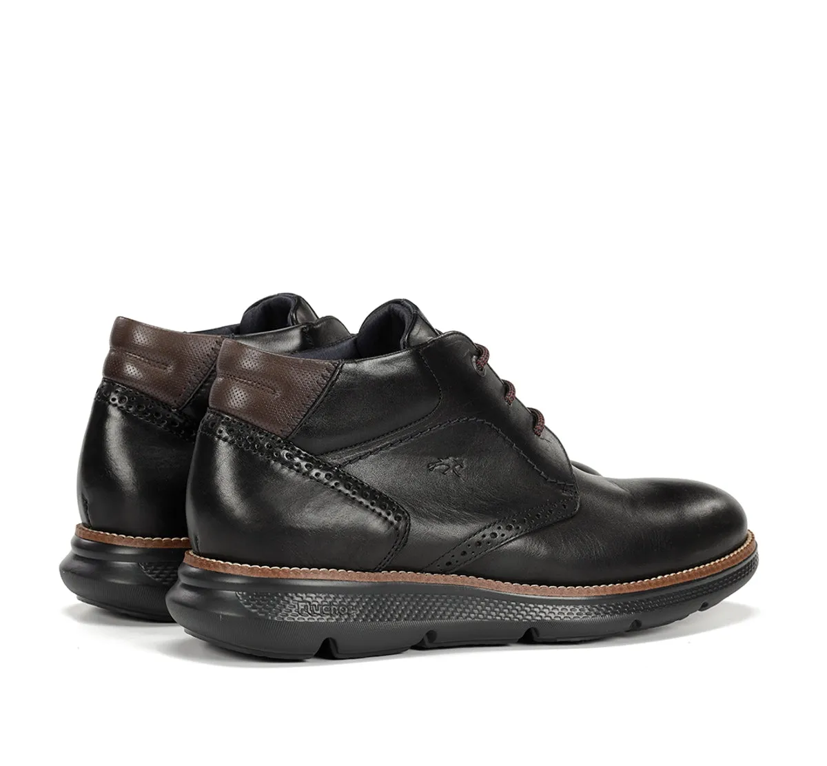 Fluchos William F1353 stivaletti uomo neri pelle