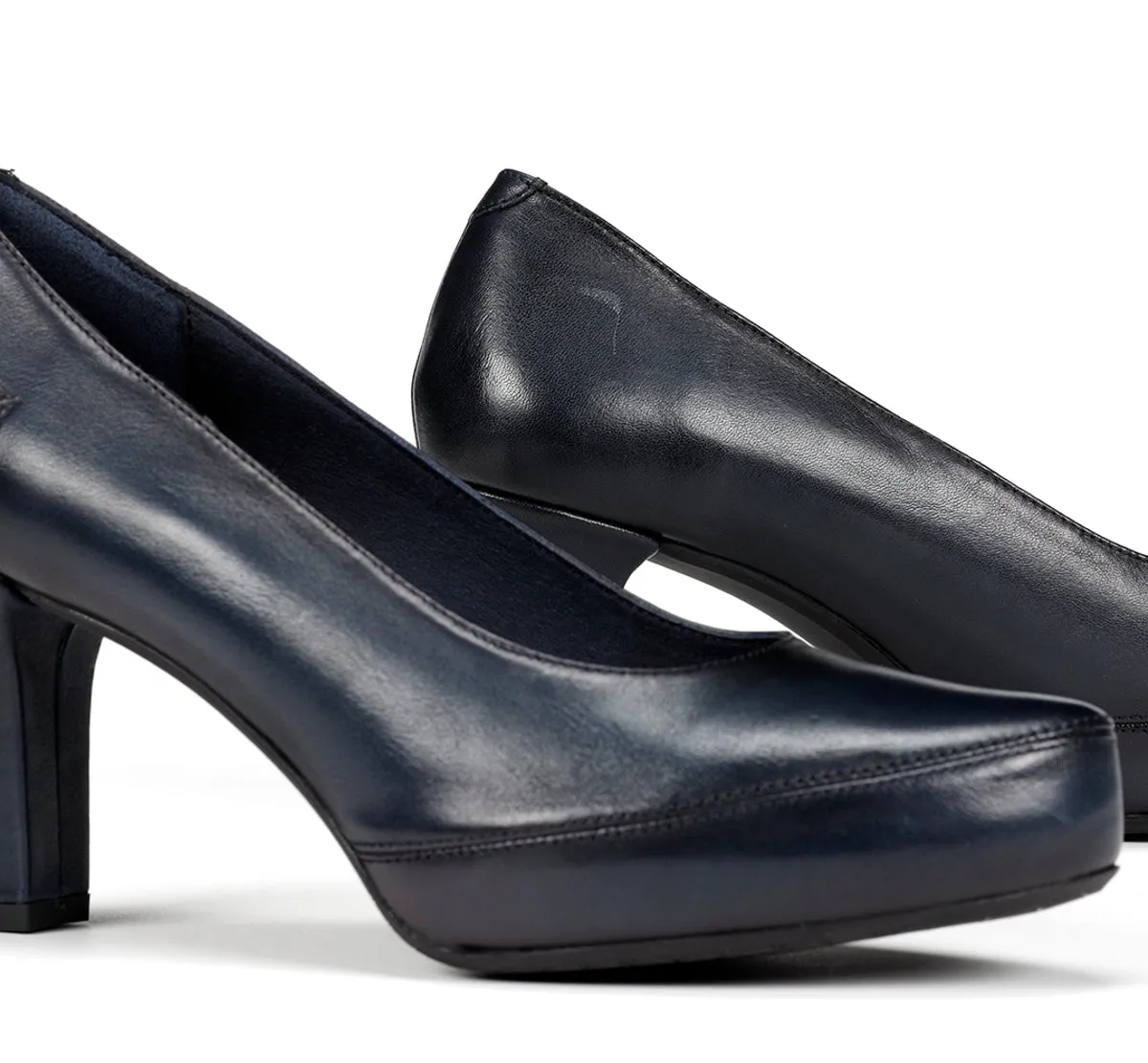 Fluchos Blesa D5794 scarpe donna blu tacco medio