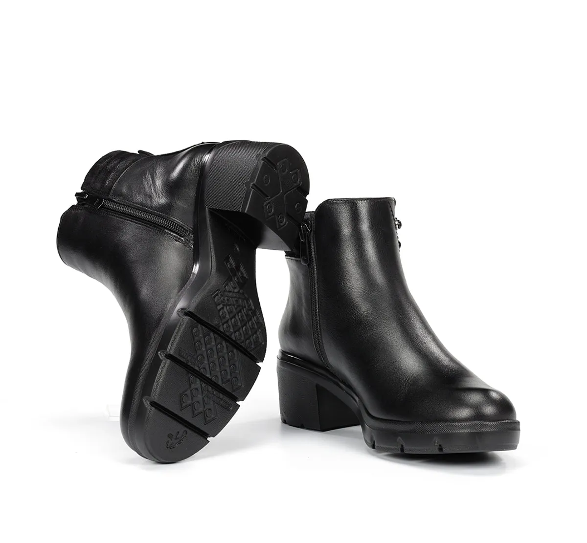 Fluchos Fugaz F2102 tronchetti donna neri tacco