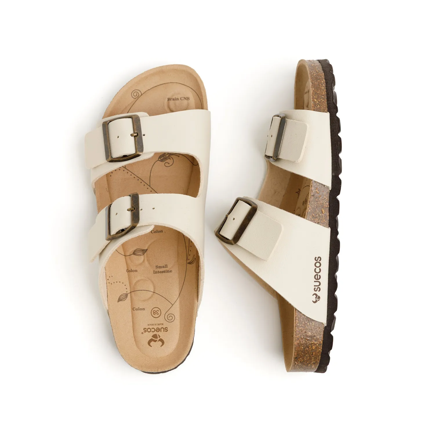 Suecos Bris sandali donna beige comodi