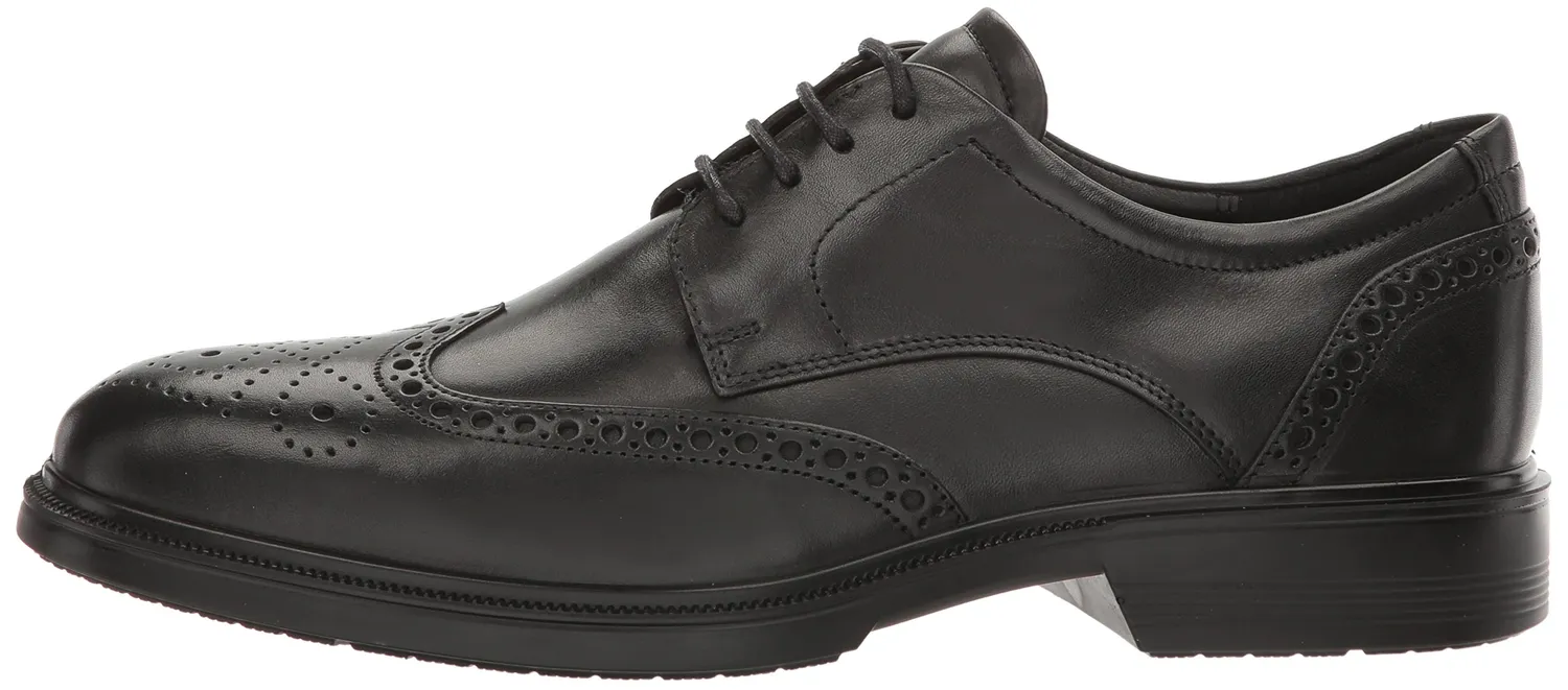 Ecco Lisbon scarpe oxford uomo nere pelle 45