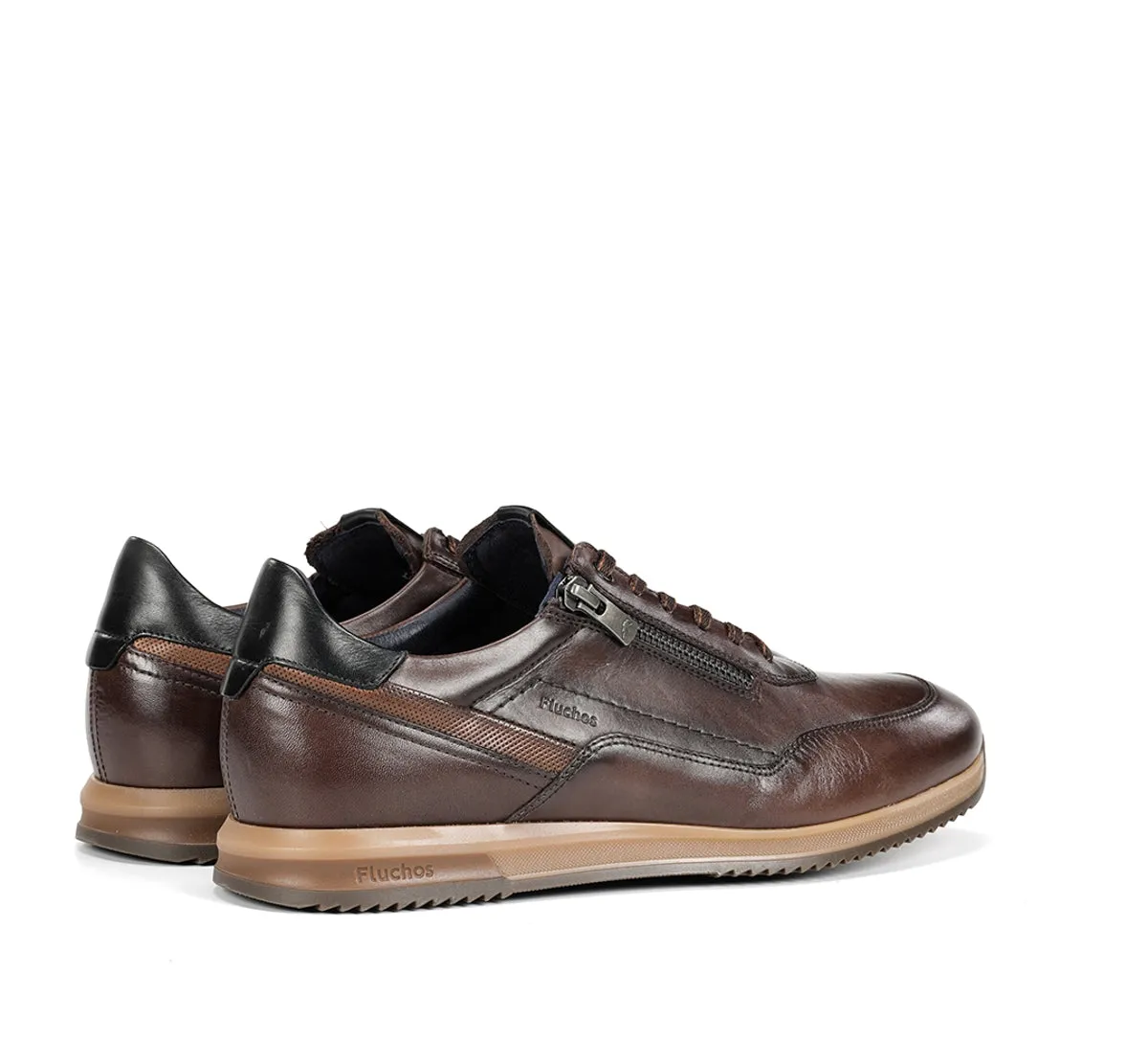 Fluchos Samir F2264 sneakers uomo marroni pelle