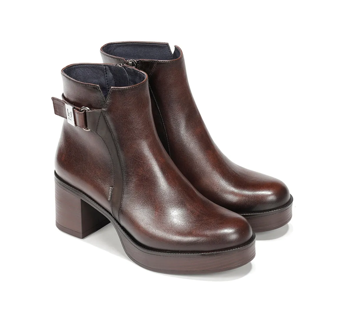 Fluchos Bowy D9589 Stivaletto Marrone Tacco Donna