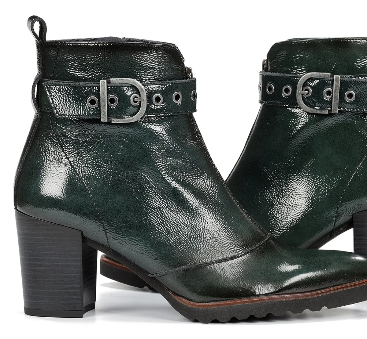 Dorking by Fluchos Thais D8300 stivaletti verde tacco