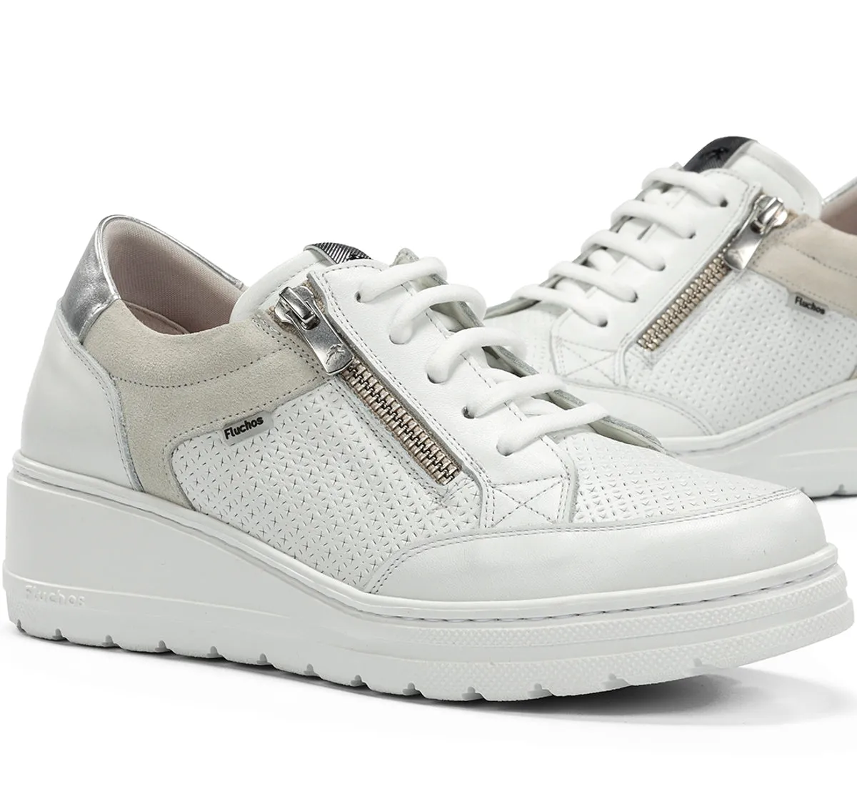 Fluchos Aqua F2173 sneakers donna bianche zeppa