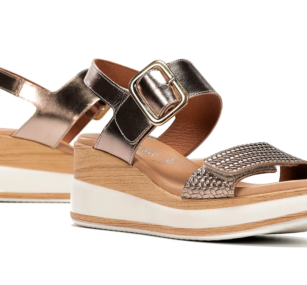 Fluchos Prince D9642 sandali donna golden zeppa