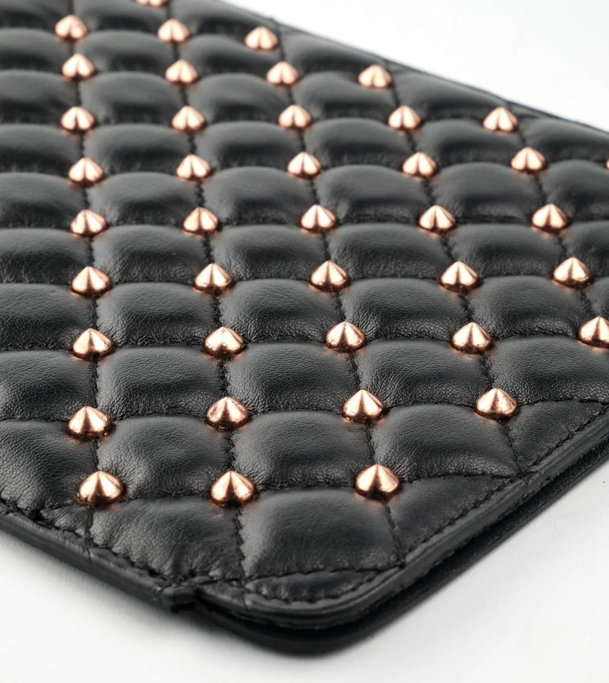 Alexander Smith Borchie custodia tablet iPad nera 14x20 pelle