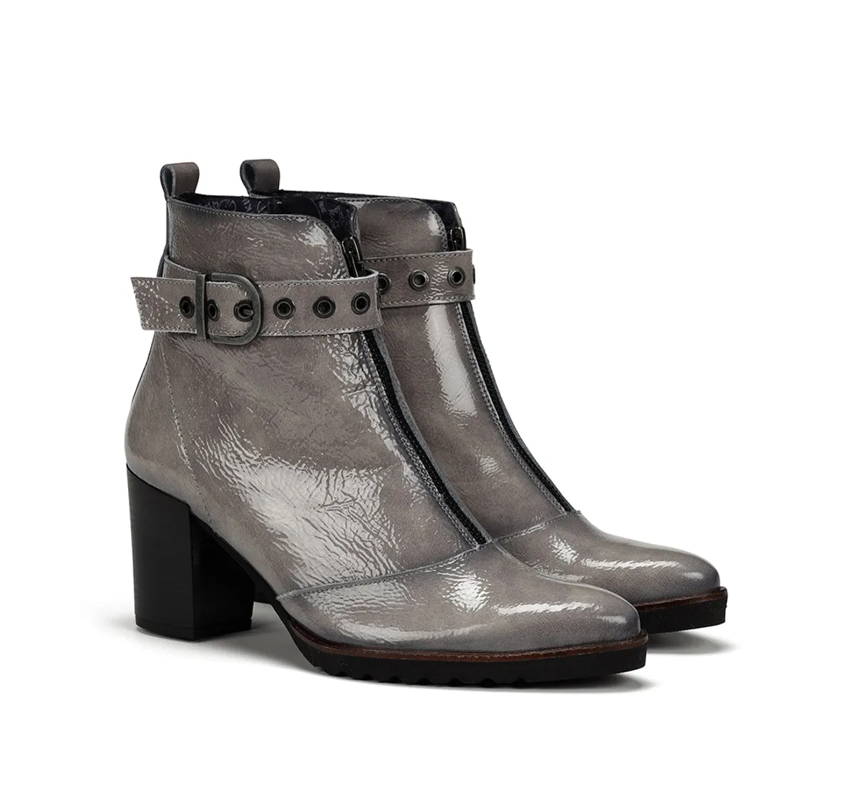 Fluchos Thais D8300 stivaletto donna grigio tacco cowboy