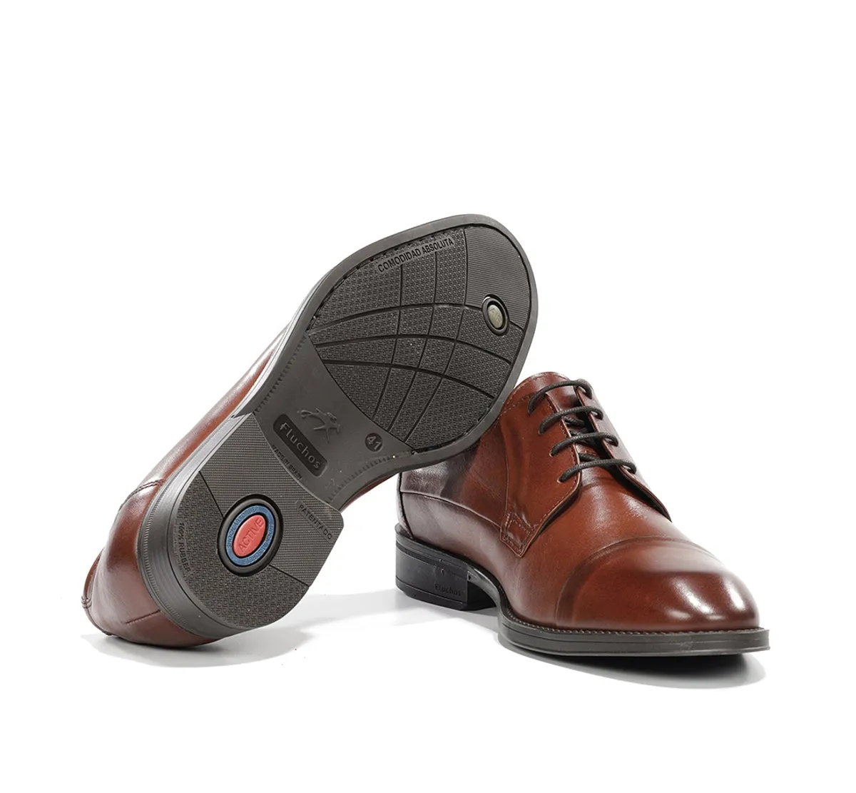 Fluchos Nantes F2486 scarpe eleganti uomo marroni pelle