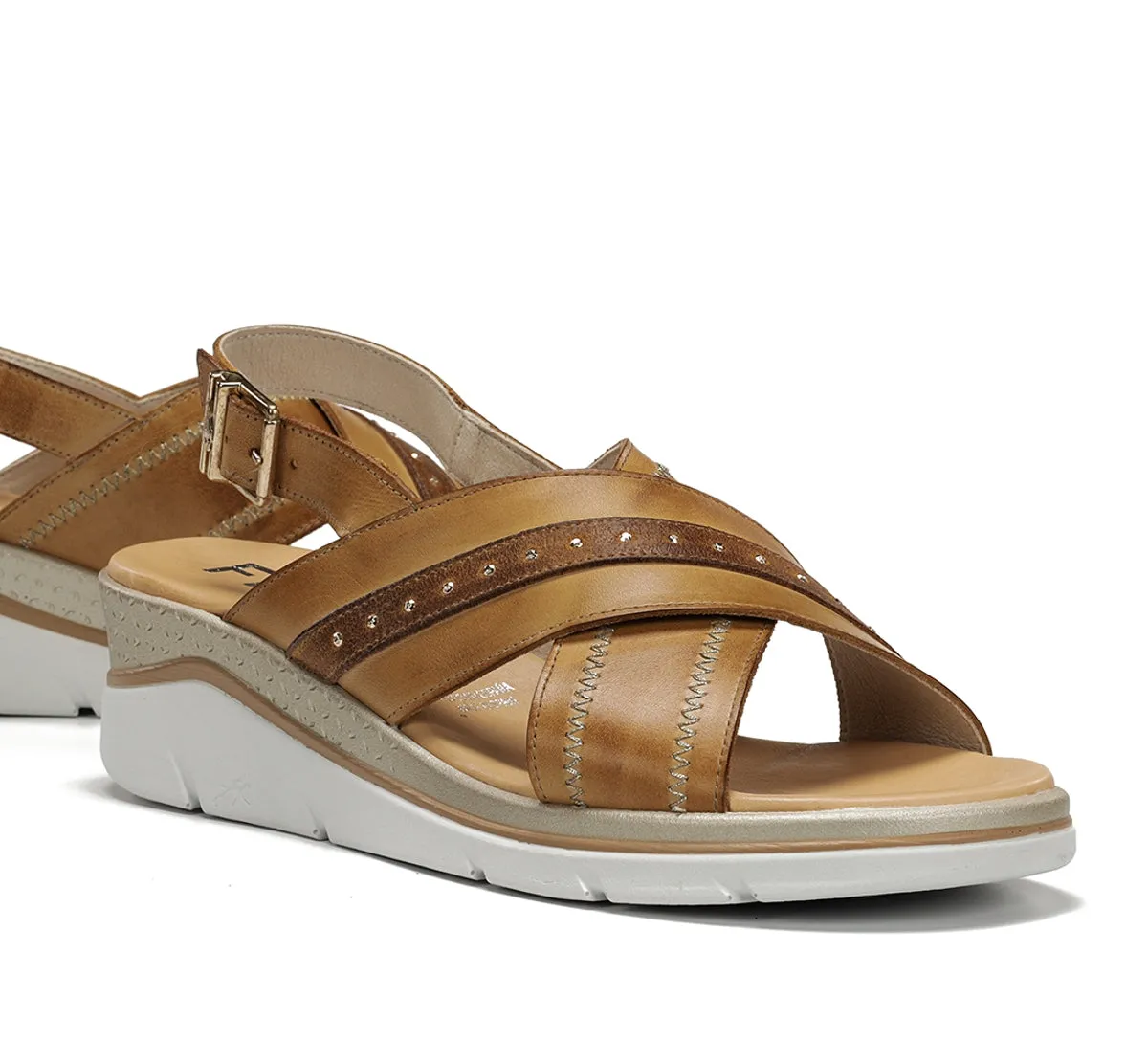 Fluchos Fire F2428 sandalo donna marrone zeppa leggera